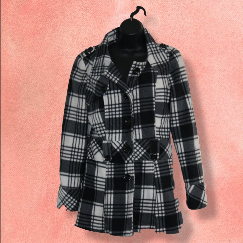 🌺 Poetry Clothing Hounds-tooth Peacoat